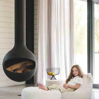  Wigiwama Ottoman Cream White Children's Pouf - 5