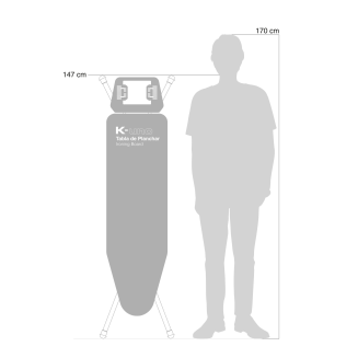 Deska do prasowania Rolser K-UNO Black Tube Natural-Plomo - 3