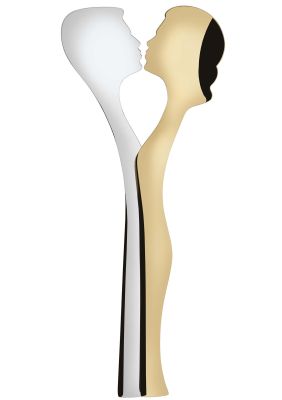 Zestaw sztućców do sałatek Casa Bugatti Abbraccio Steel&Gold