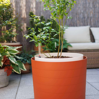 PLASTIA BERBERIS Donica samonawadniająca okrągła 46 cm cynamonowy - 6