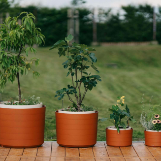 PLASTIA BERBERIS Donica samonawadniająca okrągła 46 cm cynamonowy - 7