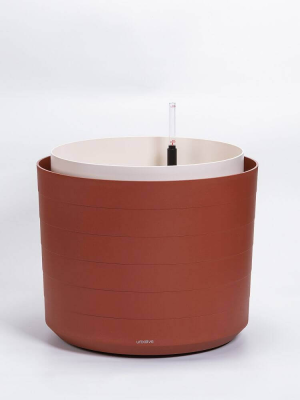 PLASTIA BERBERIS Donica samonawadniająca okrągła 46 cm cynamonowy