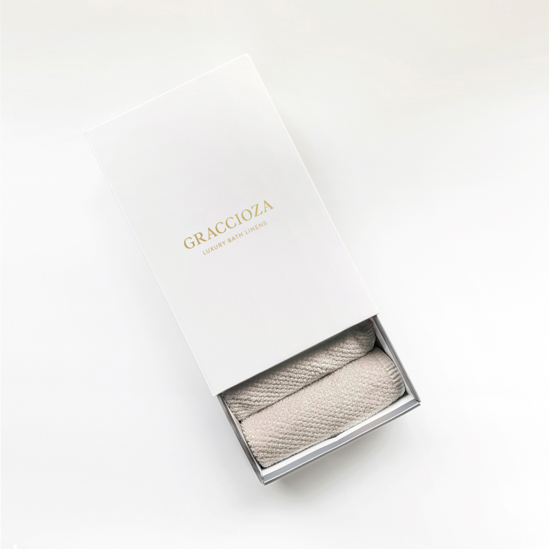  Gift set of 5 Graccioza Bee Waffle Fog towels 30x30 cm