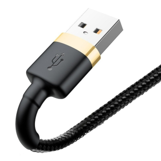 Kabel USB Lightning  Baseus Cafule 1.5A 2m (złoto-czarny) - 5