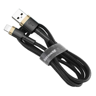 Kabel USB Lightning  Baseus Cafule 1.5A 2m (złoto-czarny) - 2