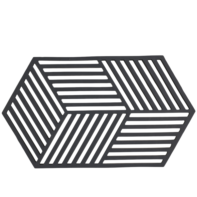  Zone Denmark Hexagon Black Dish Mat 24x14 cm