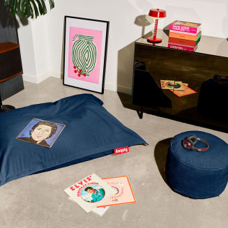  Fatboy Point Cord Deep Blue pouffe ⌀50x35 cm - 3