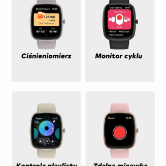 Smartwatch Damski GRAVITY GT18-2 Różowy Pasek Silikonowy + Biały Pasek - 16