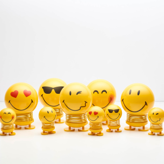 Figurine Hoptimist Smiley S Yellow - 5