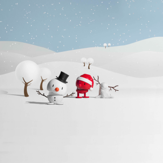 Figurine Hoptimist Snowman S White - 5