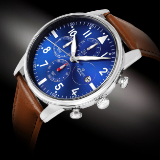 Zegarek Męski Giewont Chronograph Sapphire Brązowo Niebieski GW5630-A6 - 2