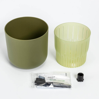 PLASTIA TOLITA AIR Donica samonawadniająca okrągła 19 cm zielony - 3