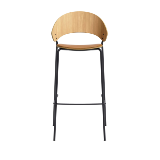 Eva Solo Dosina oiled oak & cognac leather stool 75 cm - 2