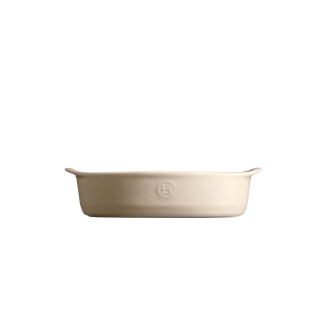  Small oval baking dish Emile Henry 24x17 cm cream - 2