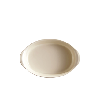  Small oval baking dish Emile Henry 24x17 cm cream - 3