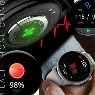 Smartwatch Damski RUBICON RNCF10 Silver/Grey SMARUB238 - 6