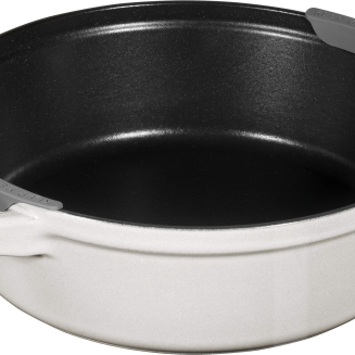  Set of 3 Staub cast iron cookware with lid - 24 cm, white truffle - 13