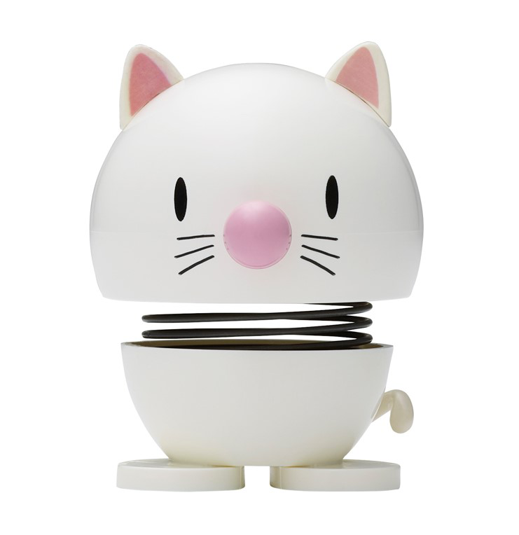 Hoptimist Cat White Figurine