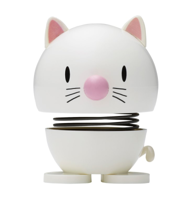 Hoptimist Cat White Figurine