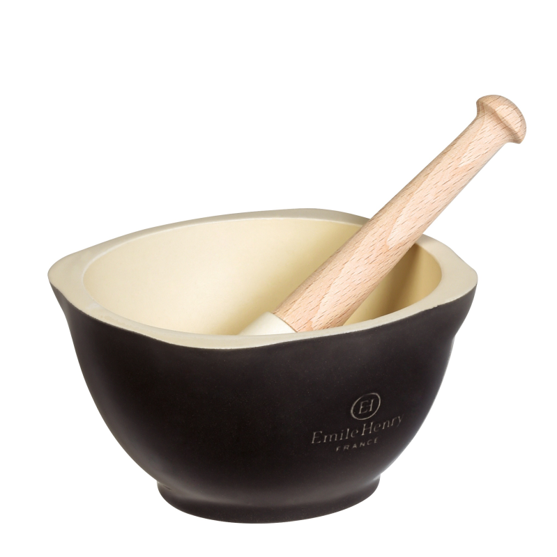  Emile Henry mortar and pestle, black
