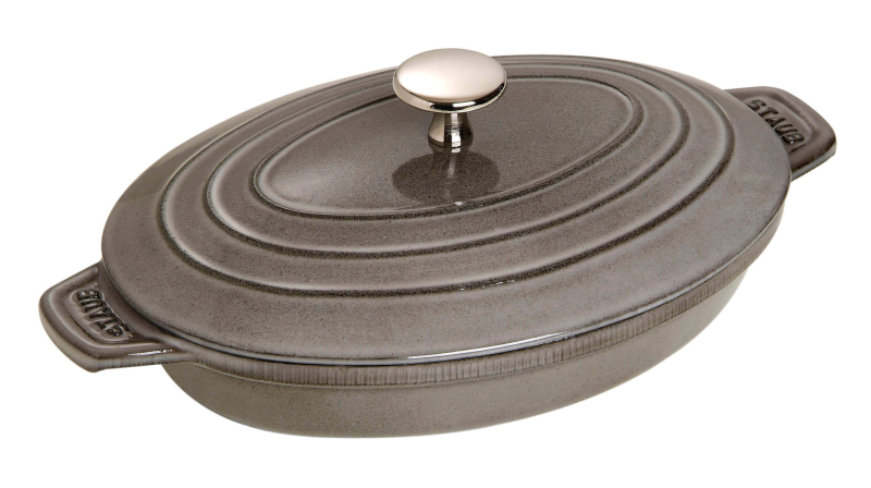  Staub oval baking dish with lid - Graphite