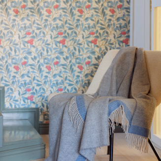 Koc Lapuan Kankurit RAUHA grey-blue 130x180 cm - 2