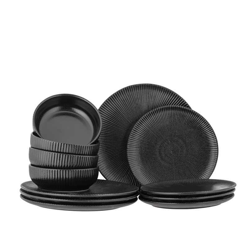 Zestaw porcelany obiadowy Bloomingville Neri 12 szt.