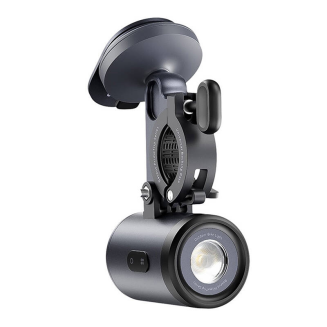 Uchwyt rowerowy Baseus PrimeTrip 2 w 1, uchwyt na telefon + latarka (czarny) - 6