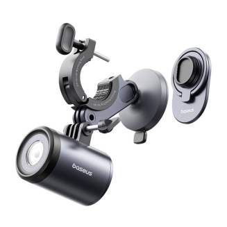 Uchwyt rowerowy Baseus PrimeTrip 2 w 1, uchwyt na telefon + latarka (czarny) - 4