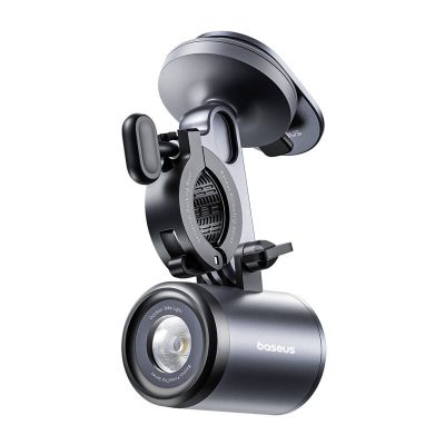 Uchwyt rowerowy Baseus PrimeTrip 2 w 1, uchwyt na telefon + latarka (czarny)