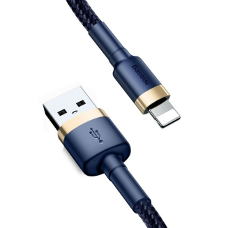 Kabel USB Lightning  Baseus Cafule 1.5A 2m (złoto-granatowy) - 2