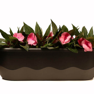 PLASTIA MARETA Donica samonawadniająca prostokątna 60x20 cm brązowy - 2