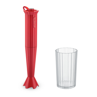 Alessi Plisse hand blender red