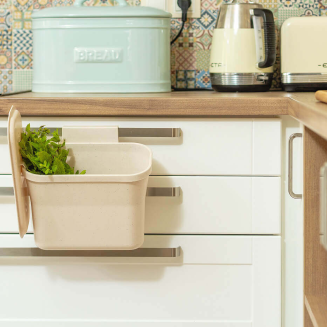 PLASTIA Wiszący pojemnik na bioodpady 27.5x14 cm kremowy - 4