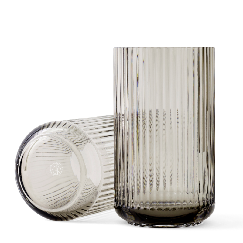  Lyngby vase 25 cm transparent gray