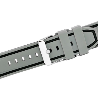 Pasek silikonowy SZARO-CZARNY U14-22-6 - 3