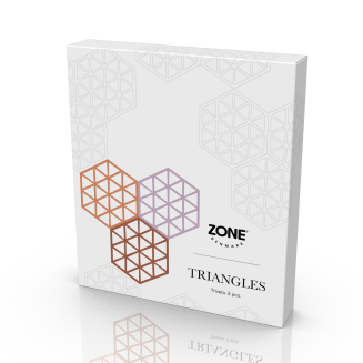 Set of 3 Zone Denmark Triangles Lupin&Sand&Terracotta coasters - 4