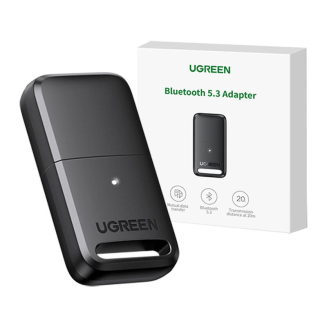 Adapter / odbiornik USB Bluetooth 5.3 Ugreen CM591, LED, zasięg 20m (czarny) - 4