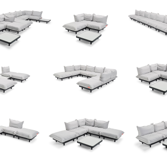 Fotel ogrodowy Fatboy Paletti Seat Stripe Cacao - 5