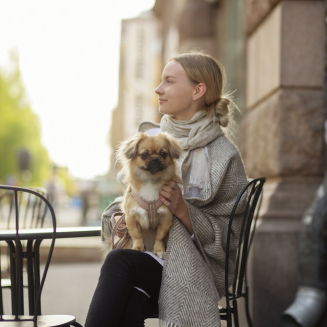  Lapuan Kankurit Maria scarf with pockets grey-white 60x180 cm - 2