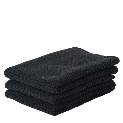 Zone Denmark Black kitchen cloths 3 pcs.