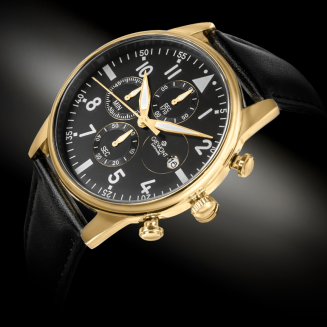 Zegarek Męski Giewont Chronograph Sapphire Czarno Złoty GW5630-A4 - 2