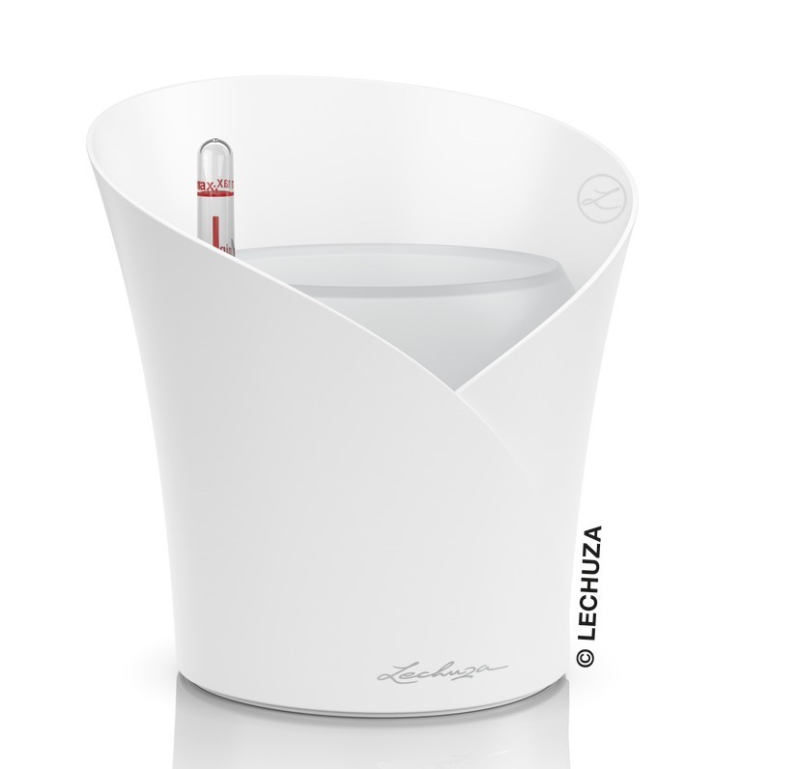  Lechuza Orchidea Color orchid planter, white