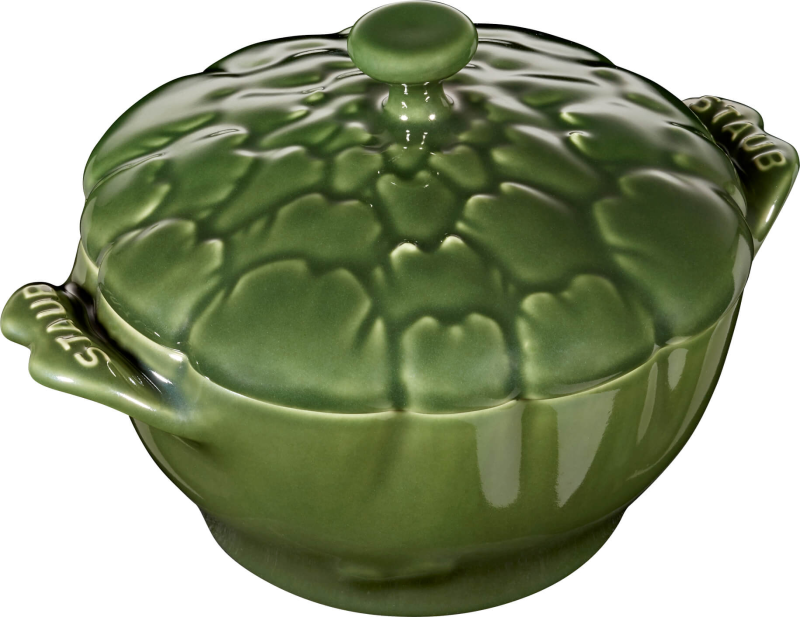  Mini Cocotte ceramic round artichoke Staub - Green, 470 ml