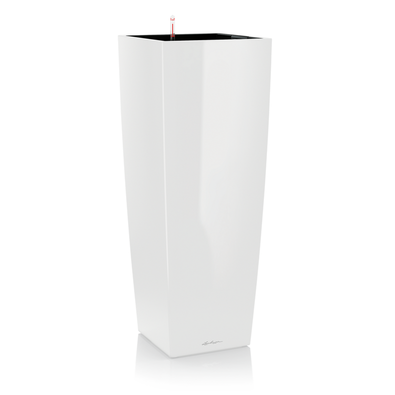  Lechuza Cubico Alto Premium 40 flowerpot, white gloss