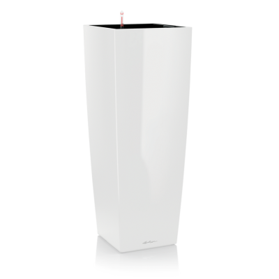 Lechuza Cubico Alto Premium 40 flowerpot, white gloss