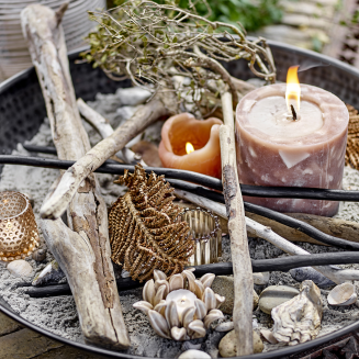 Set of 2 Bloomingville Rosslin Brown candle holders - 2