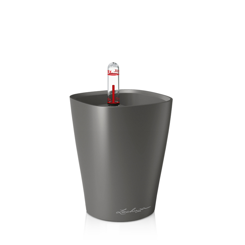  Lechuza Mini Deltini planter anthracite metallic