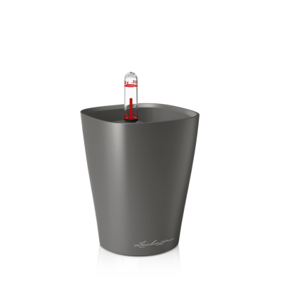  Lechuza Mini Deltini planter anthracite metallic