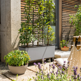  Lechuza Trio Stone planter 30 stone gray - 7